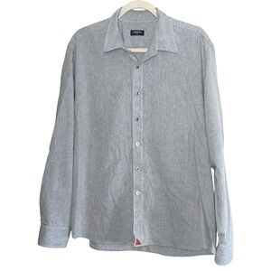 Untuckit Long Sleeve‎ Button-Down Shirt Gray Cotton XXL